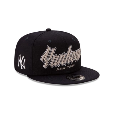 Blue New York Yankees Hat - New Era MLB Slab 9FIFTY Snapback Caps USA3051824